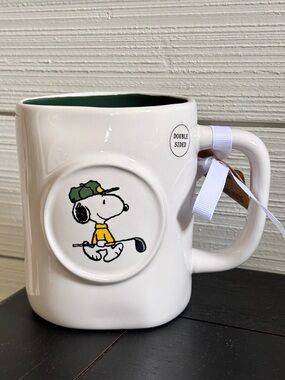 PEANUTS x Rae Dunn “TEE TIME” Snoopy Coffee Tea Mug NEW
